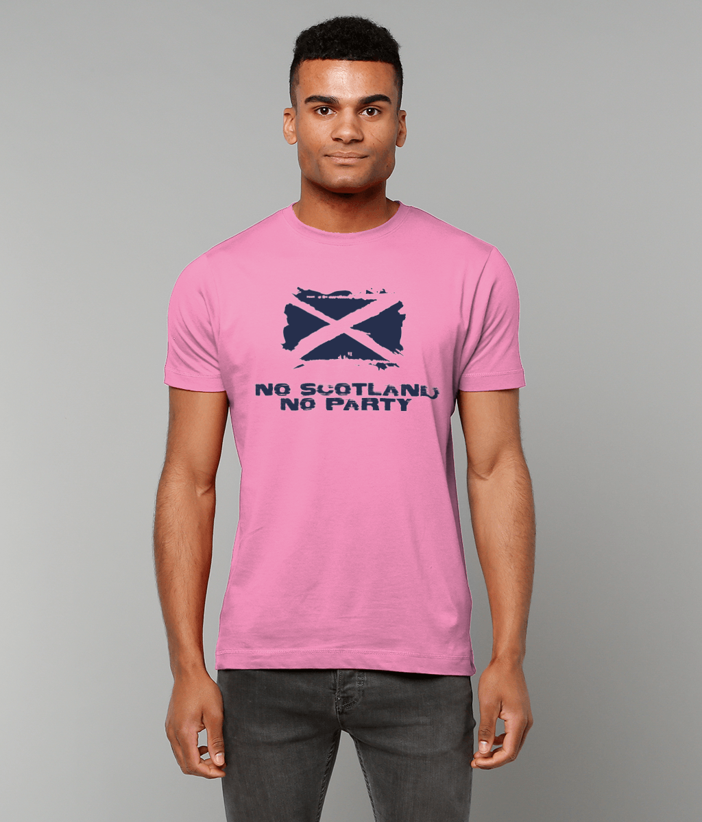 No Scotland No Party Flag T-Shirt (Pink)