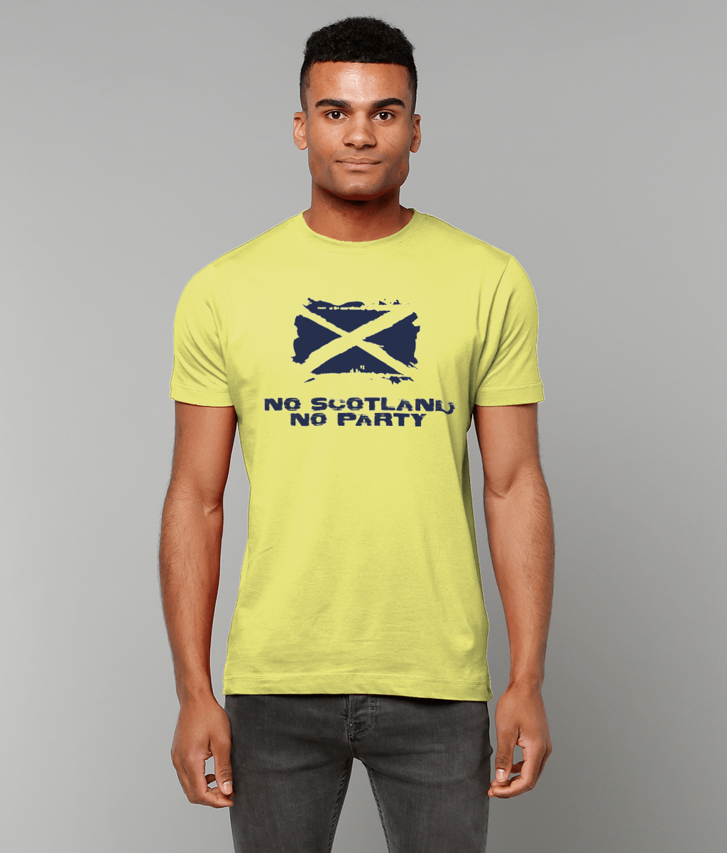 No Scotland No Party Flag T-Shirt (Yellow)