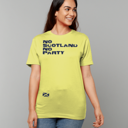No Scotland No Party T-Shirt (Yellow)