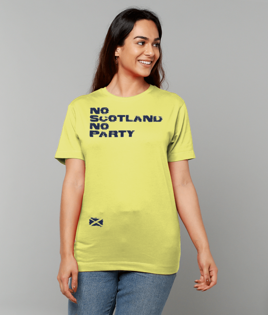 No Scotland No Party T-Shirt (Yellow)