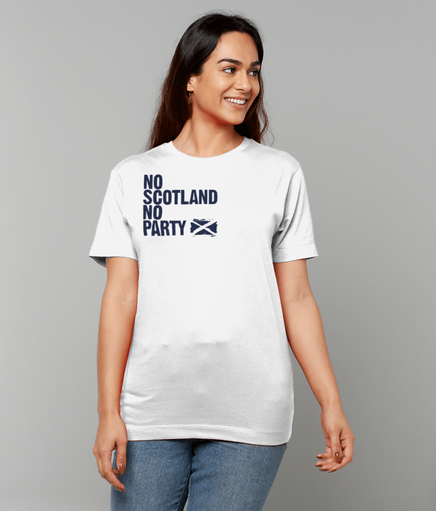 No Scotland No Party T-Shirt (White)